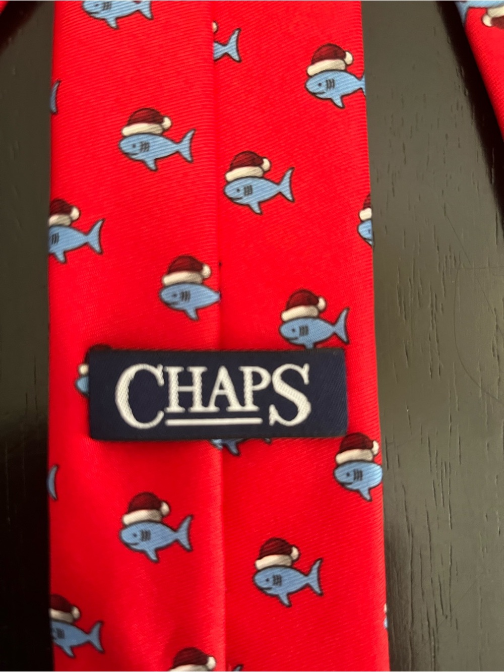 Preppy Christmas Santa Shark Chaps Youth Holiday Tie